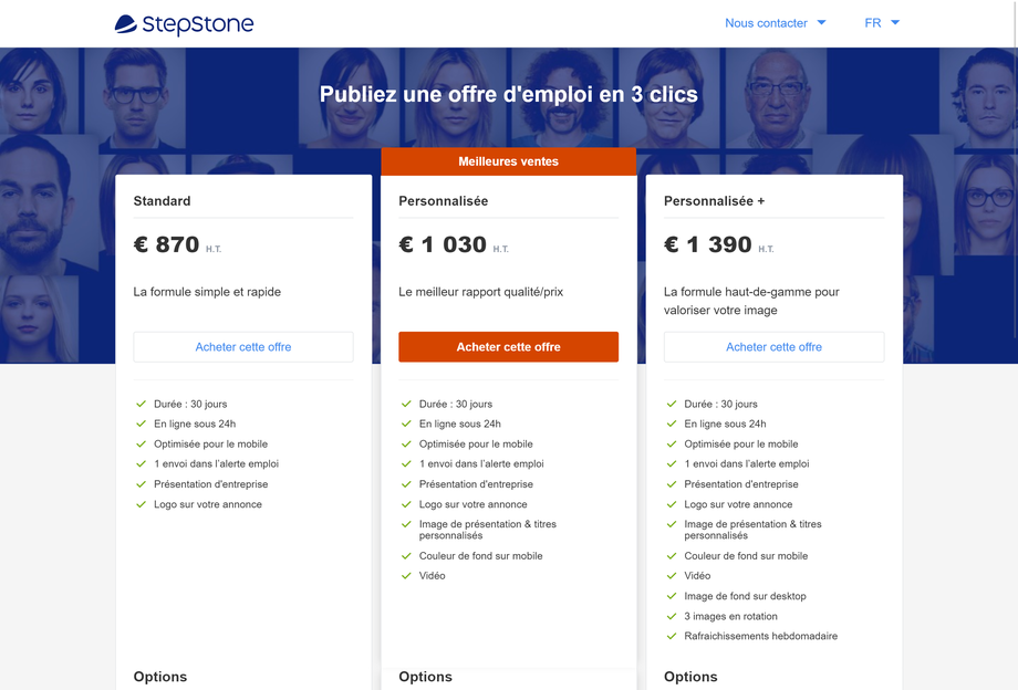 Stepstone logiciel diffusion offre