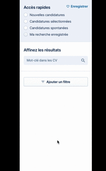 Les filtres avancés sur Taleez