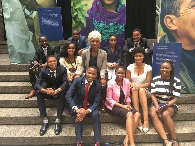 Journalist Adedayo Fashanu with some YALI members at the summit- The 2016 Mandela Washington Fellows-Howard University