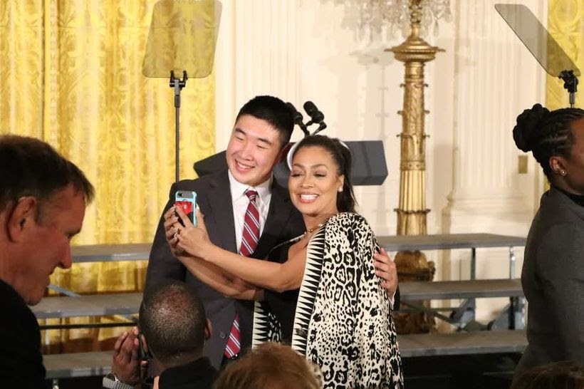 White House- former MTV host and TV personality Lala Anthony was spotted in the East Room taking selfies with a member of the
