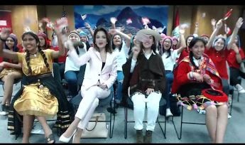 Girl group from Lima, Peru skyped in to join the prestigious panelist in the global conversation on girls' education