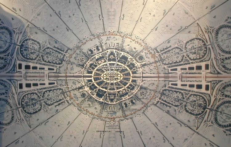 Future Commerce Insiders - Pictured: The original topographical plans for Epcot