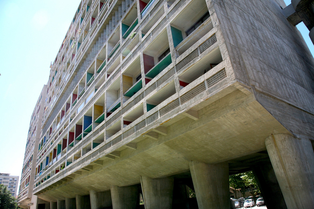 UnitĂ© dâHabitation de Marseille designed by Le Corbusier, 1952