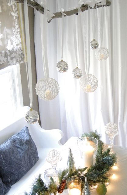 DIY Candle spheres (using flameless candles only) to make chandelier!