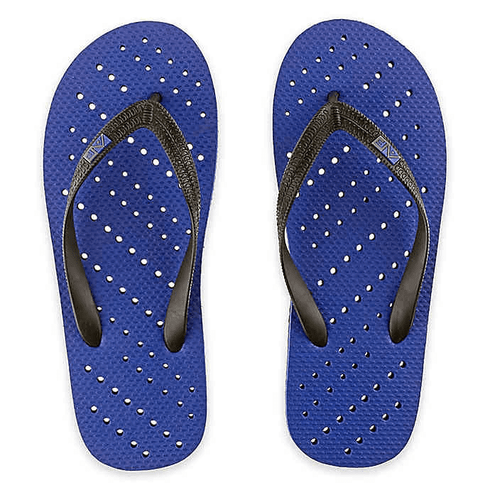 blue flip flops
