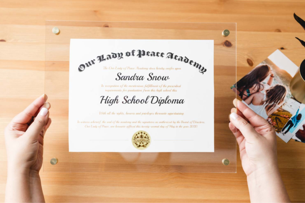 Minimalis diploma frame