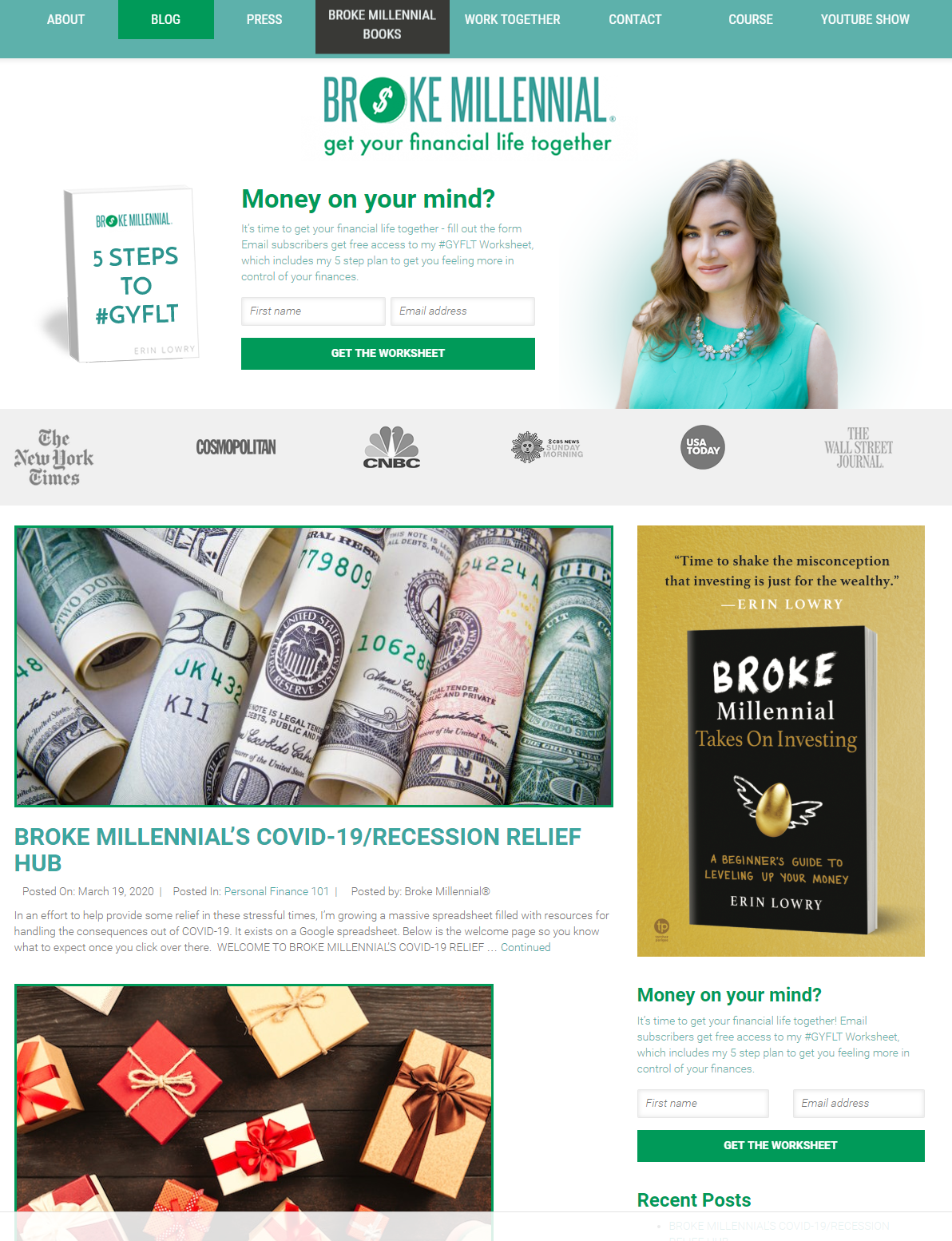 broke millennial website