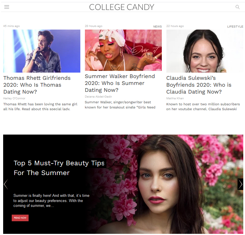 College Candy Website