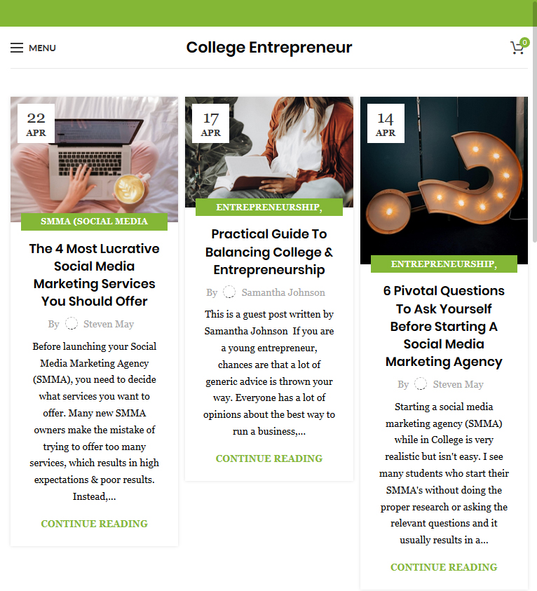 Collee Interpreneur Website