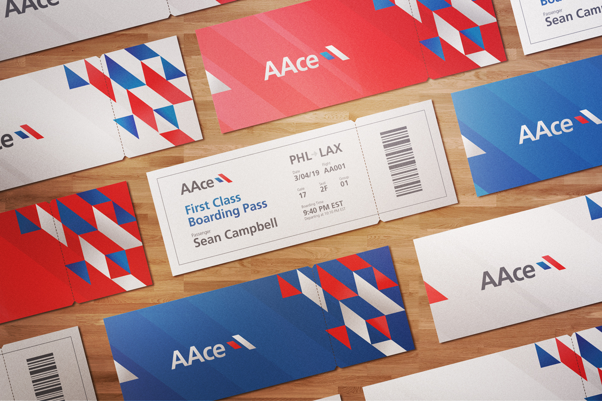 Airline ticket mockup