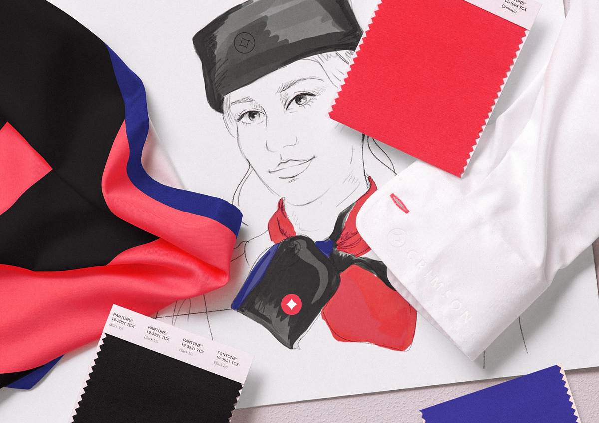 Airline crew uniform concept