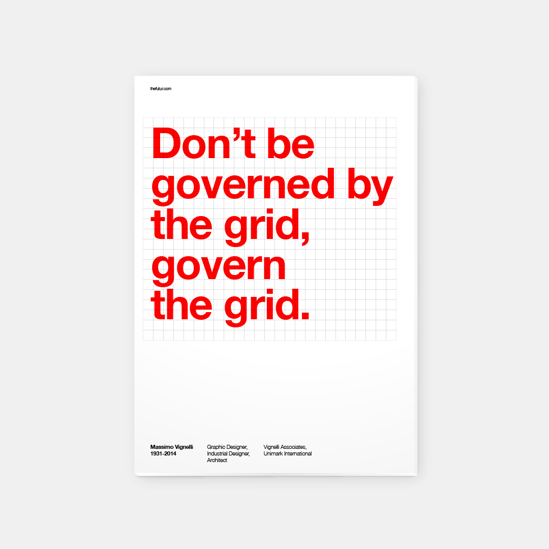 Poster with quote "Details are not details. They make the design." in white sans-serif font.