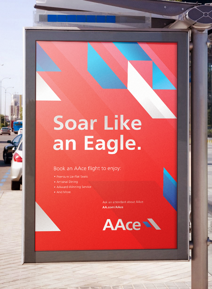 Bus stop advertisement mockup for airline branding