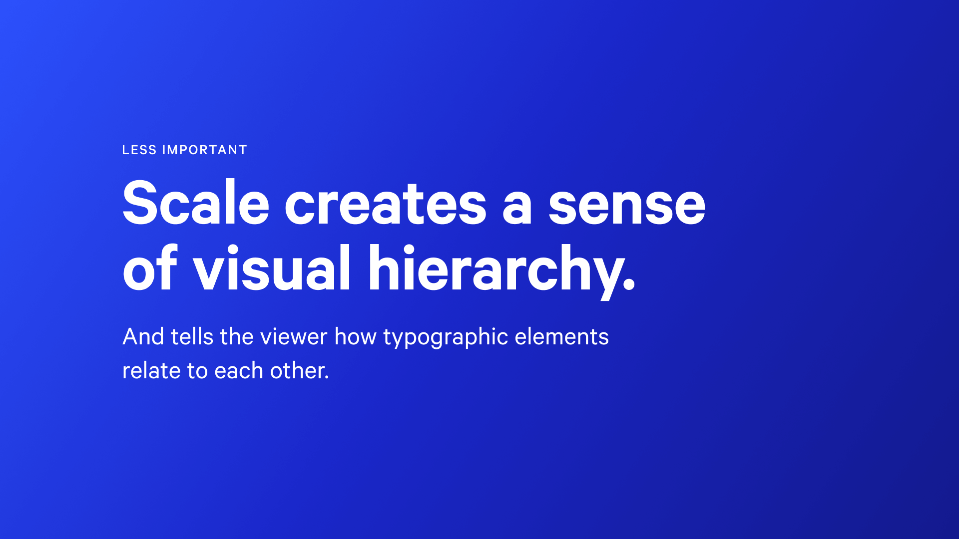Typography: How to use typographic scale for hierarchy and balance.