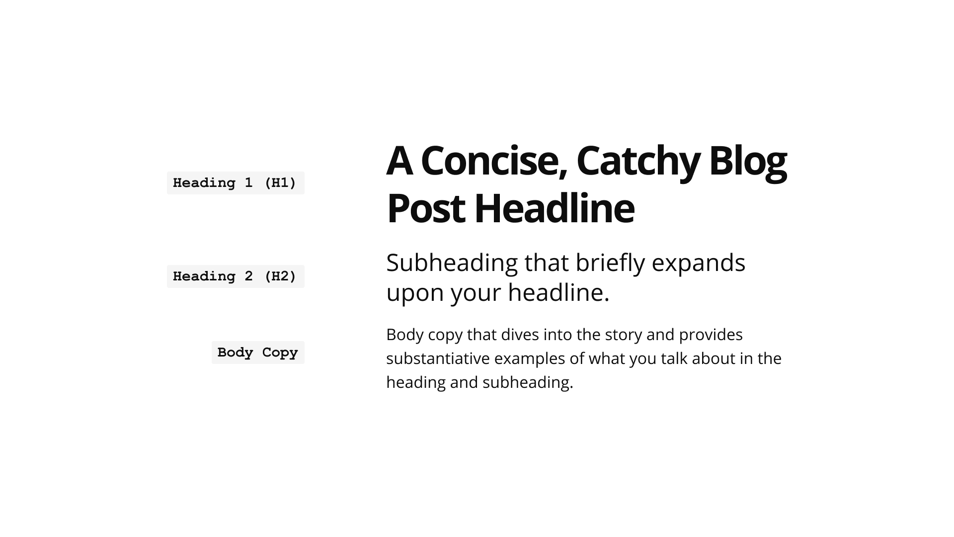 Website typography: creating hierarchy with font sizes and weights.