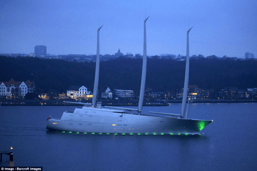 yacht a night time
