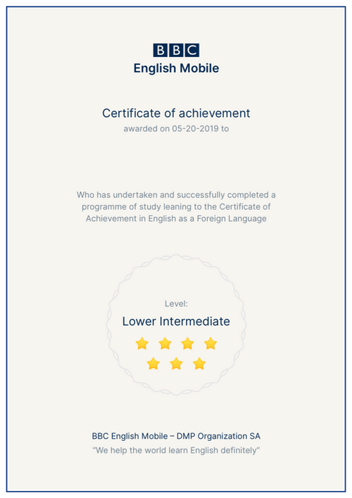 certificate