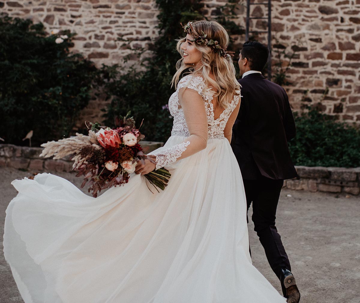 Tisch Dekoration Hochzeit Bordeaux
