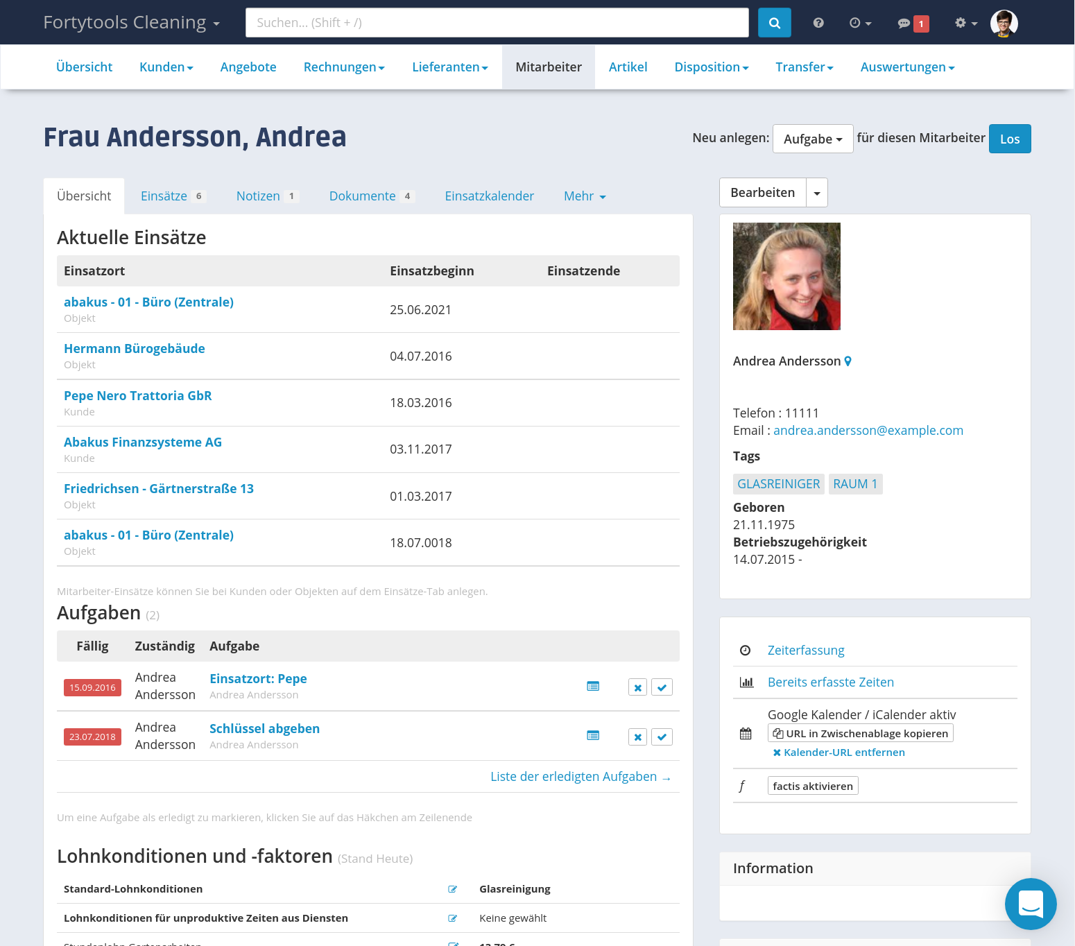 Personalverwaltung: In der Akte für Mitarbeiterinnen und Mitarbeiter immer alle Infos direkt zur Hand.