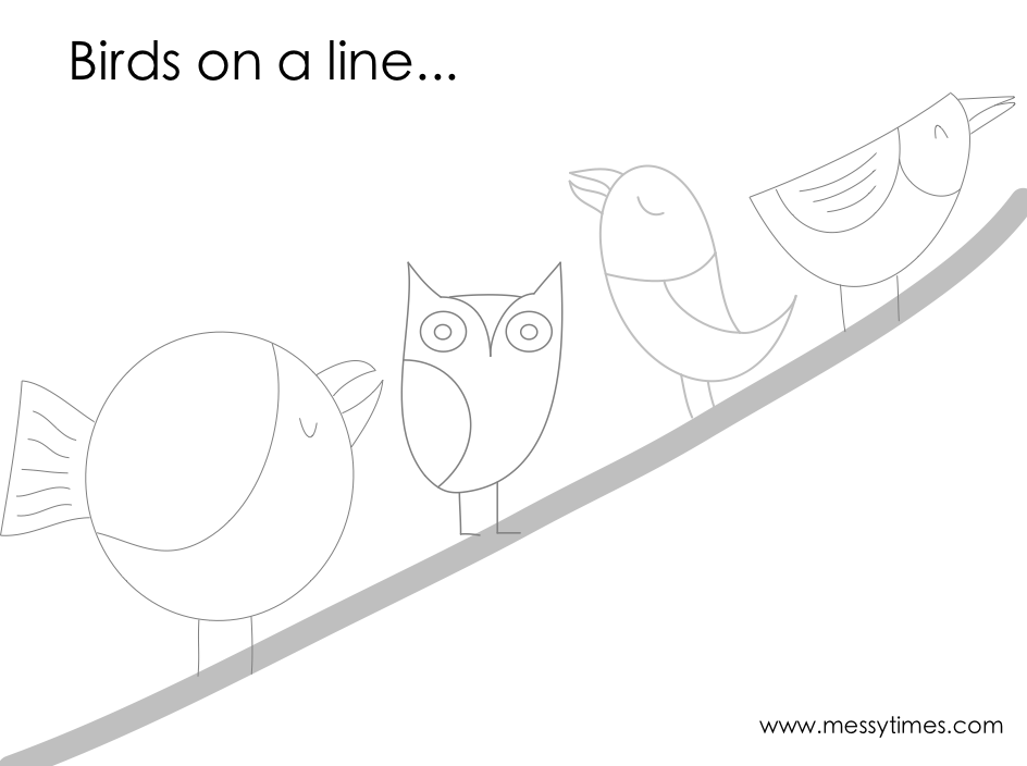 Birds on a tree printable