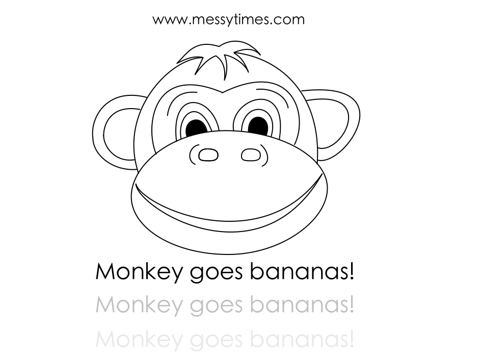 Monkey goes Bananas Pritnable