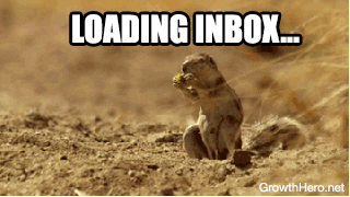 Shocked Squirrel caixa de e-mail cheia competindo com o e-mail da escola