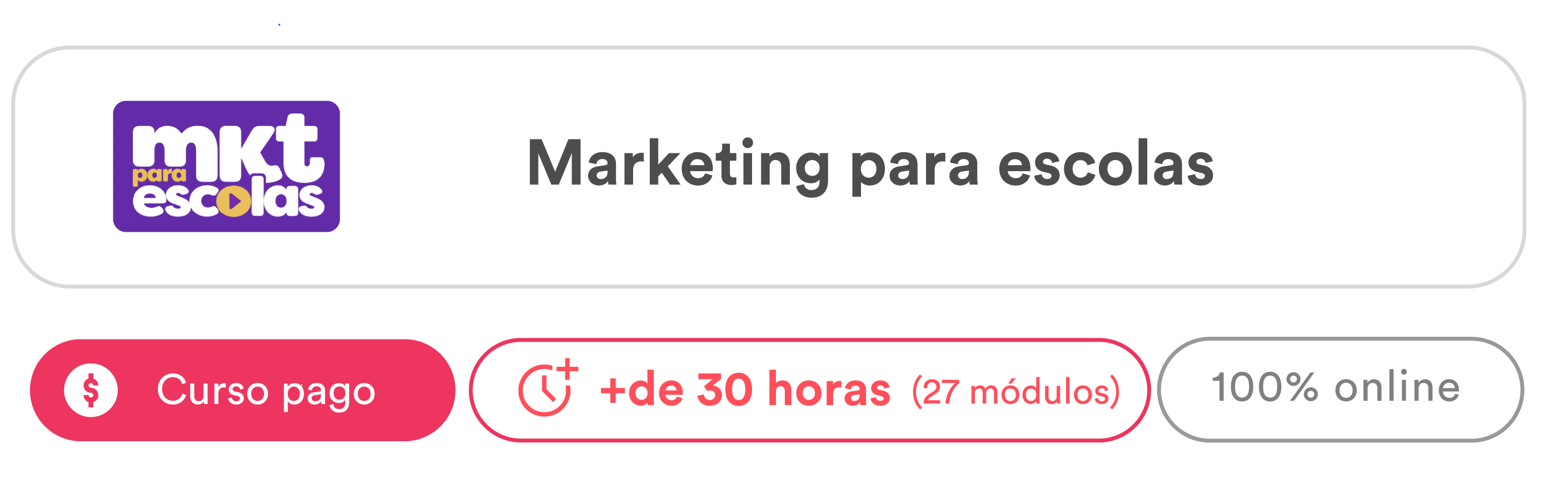 Curso de marketing para escolas