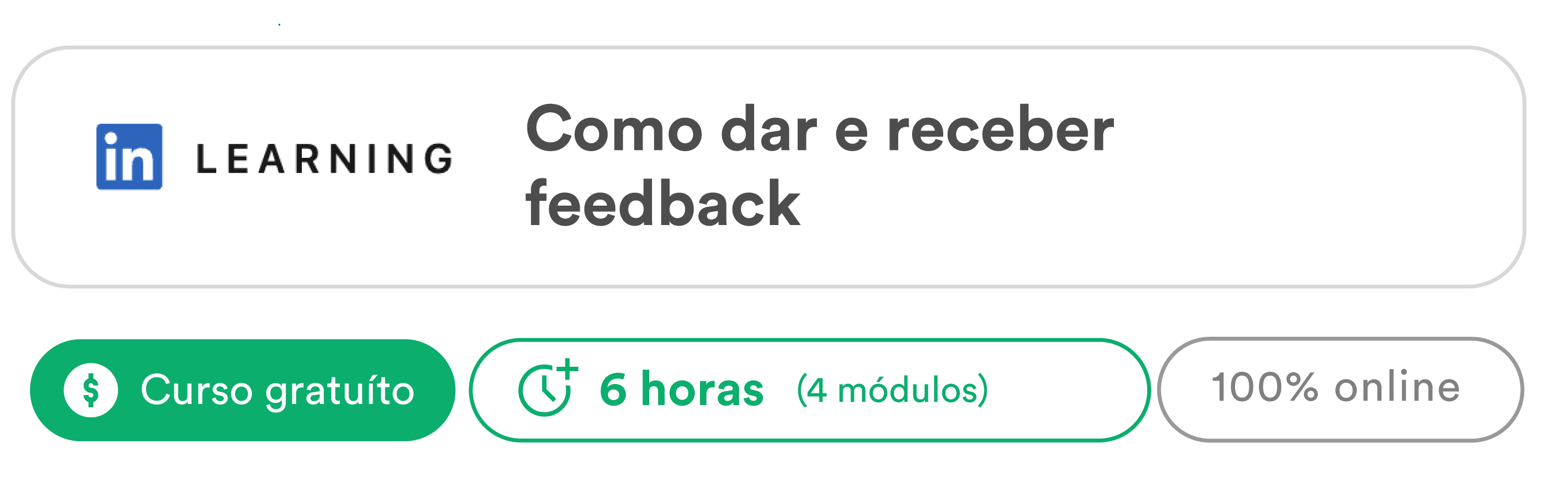 Linkeding Learning Como dar e receber feedback