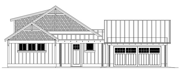 Design-Build Roswell High Performance Home_West Elevation