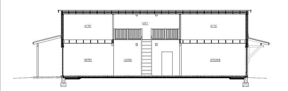 Design-Build Roswell High Performance Home_Long_Section