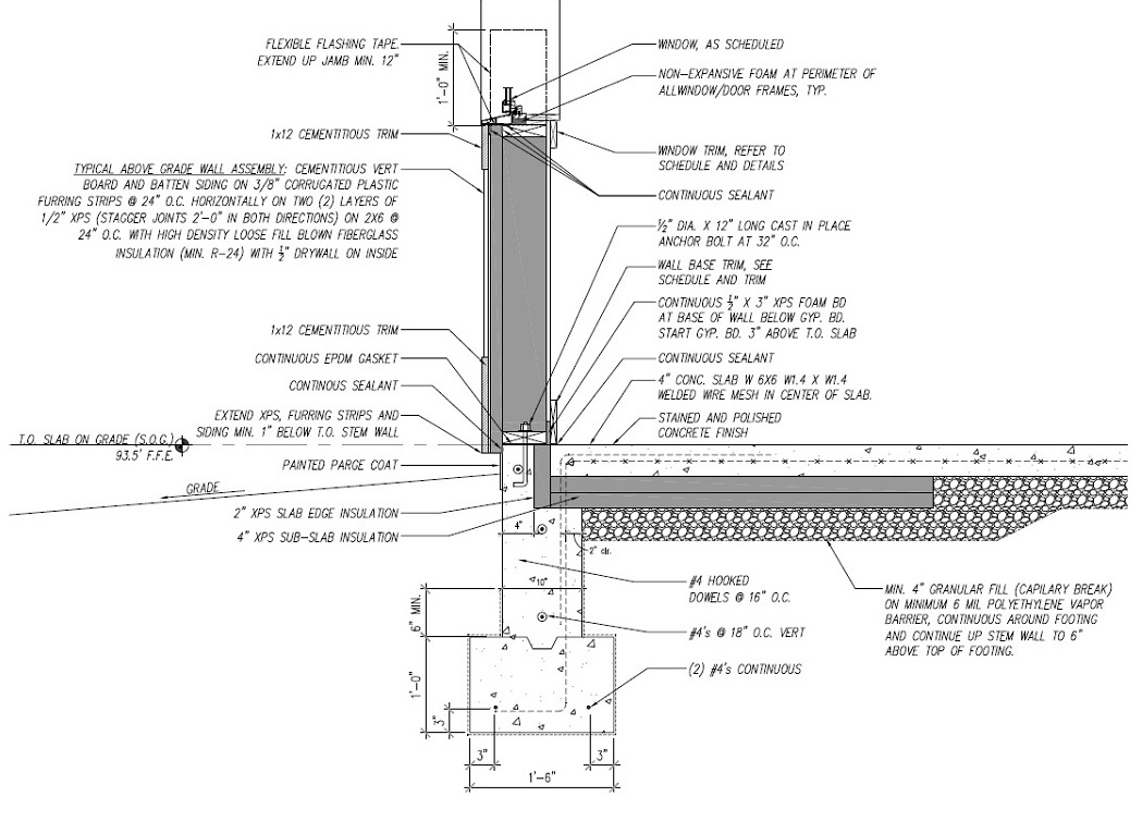 Design-Build Roswell High Performance Home_Wall Section Lower
