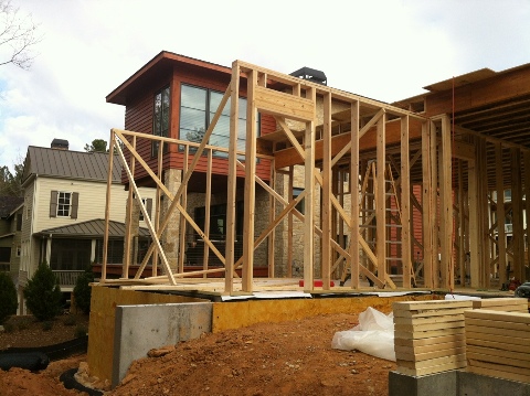 Proud Green Home at Serenbe Master Bedroom from Exterior