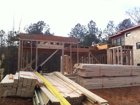 Proud Green Home at Serenbe View From Street Construction Update
