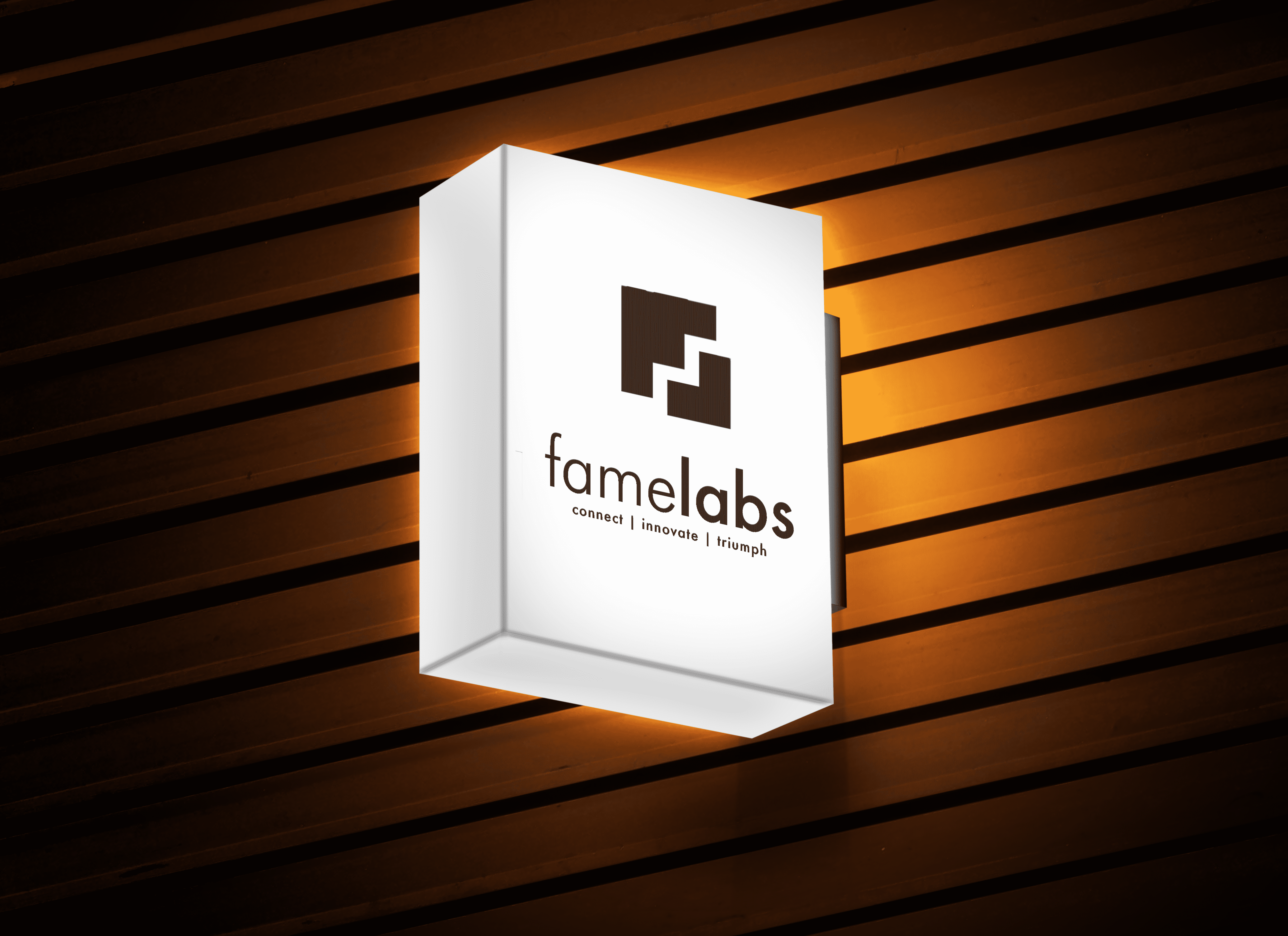 FameLabs sign board