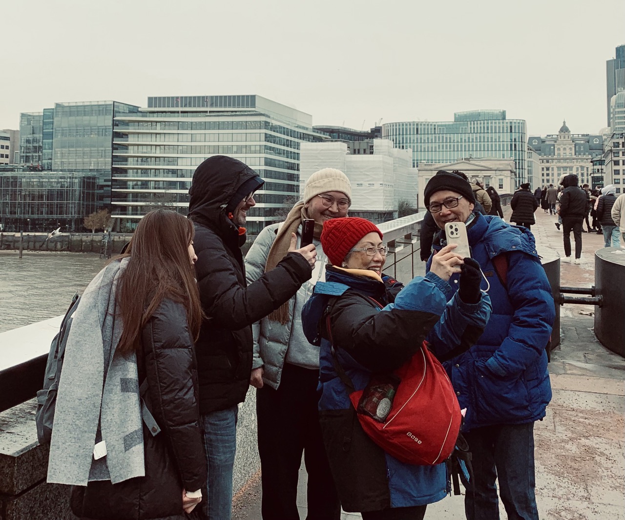 Tourists testing our App
