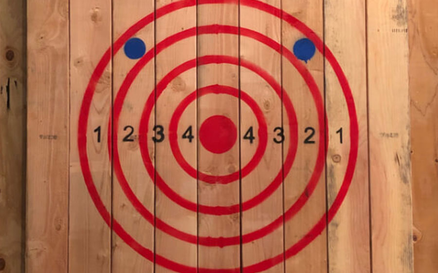 An axe target.