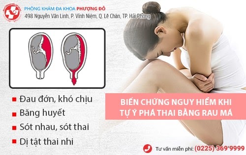 Phá thai bằng rau má