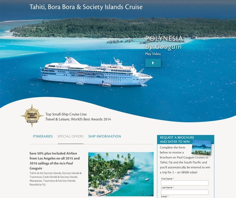 Paul Gauguin Travel SEM to Increase Lead Generation