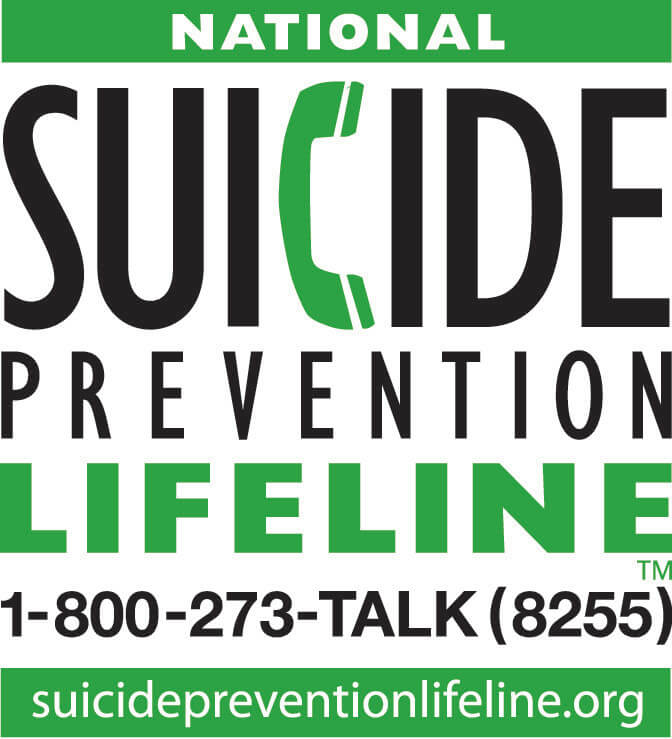 National Suicide Prevention Lifeline 1-800-273-TALKS (8255)