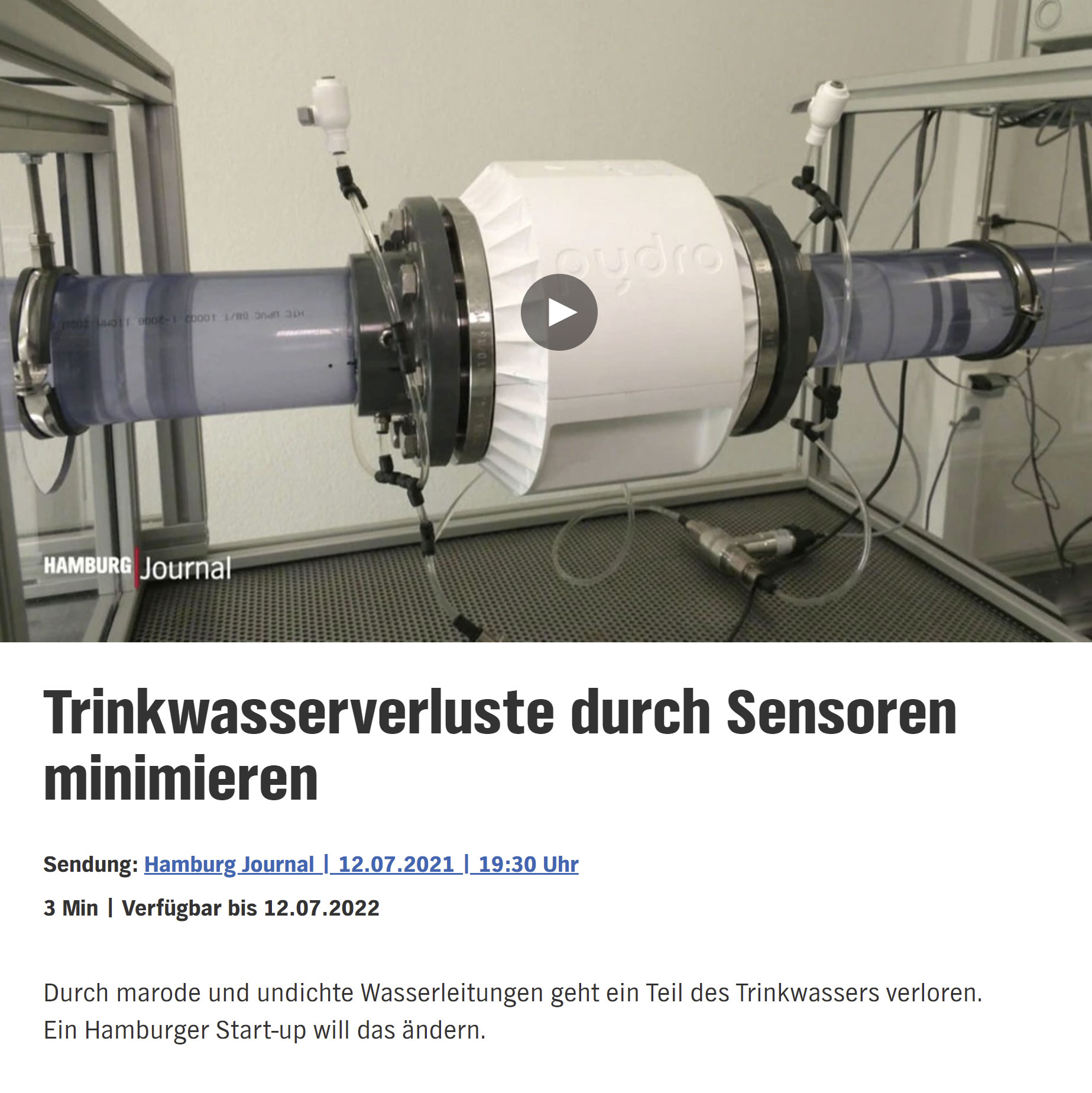 PYDRO on TV: NDR Hamburg Journal