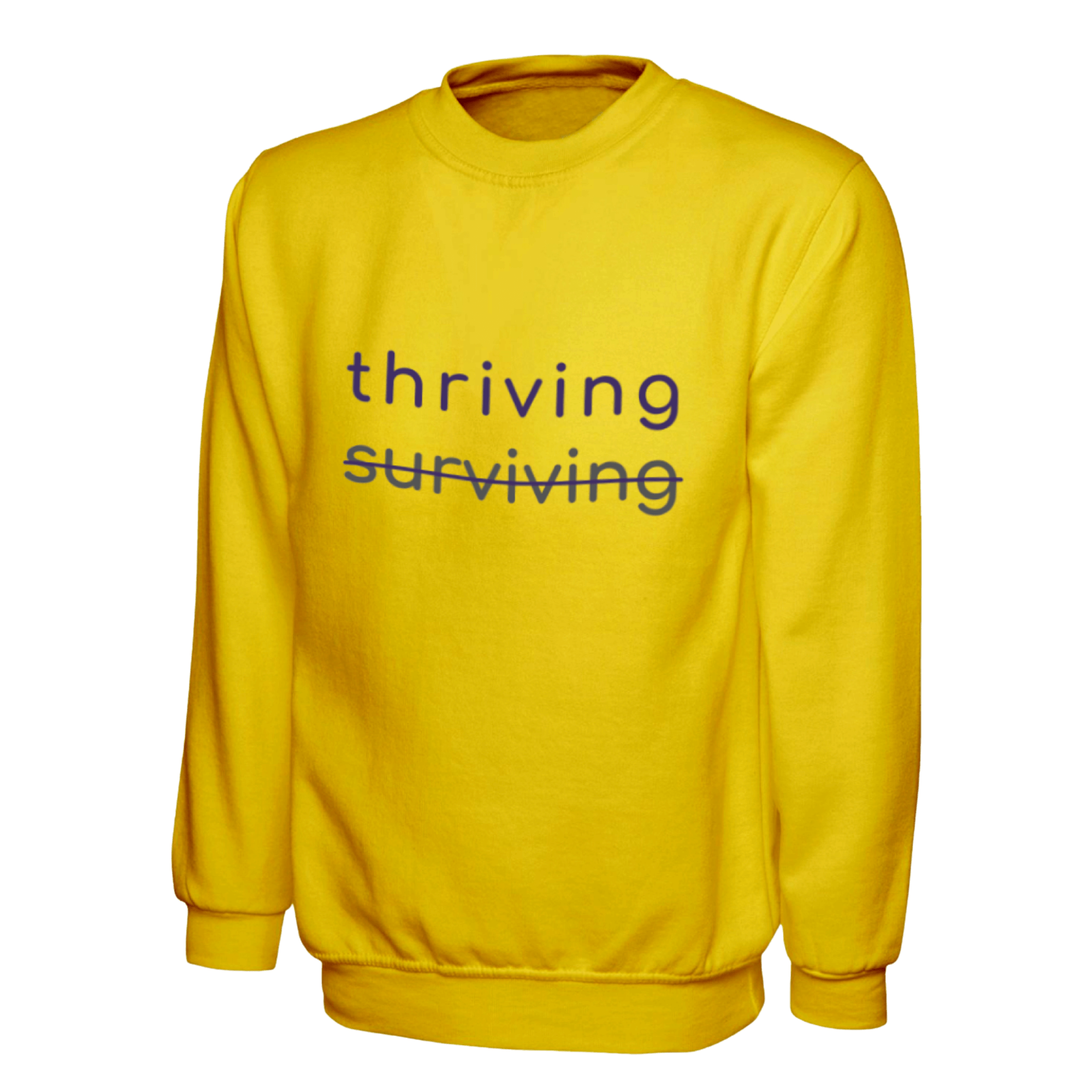 Thriving yellow sweatshirt.