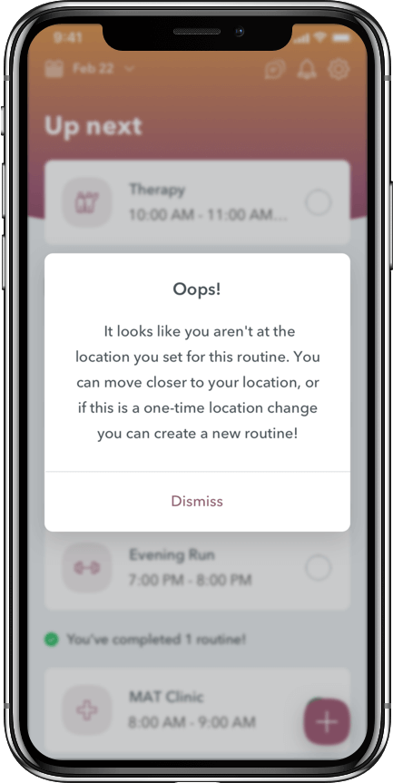 WEconnect app, location error message