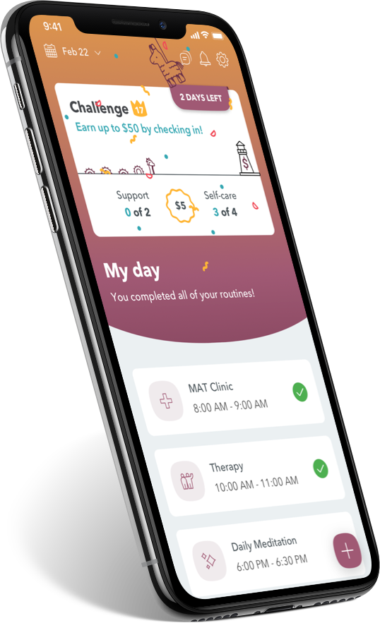 WEconnect app. you completed all of your routines celebration