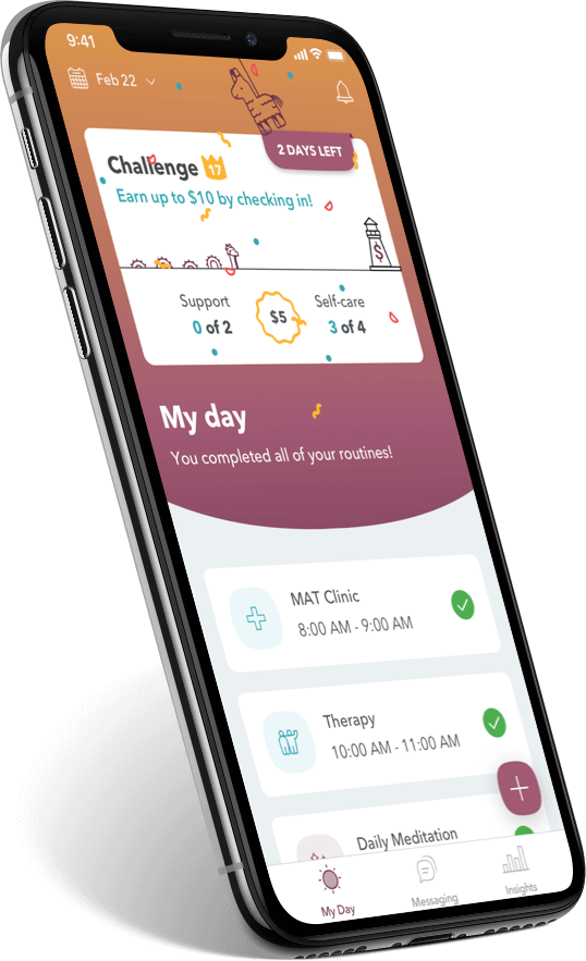 WEconnect app. you completed all of your routines celebration