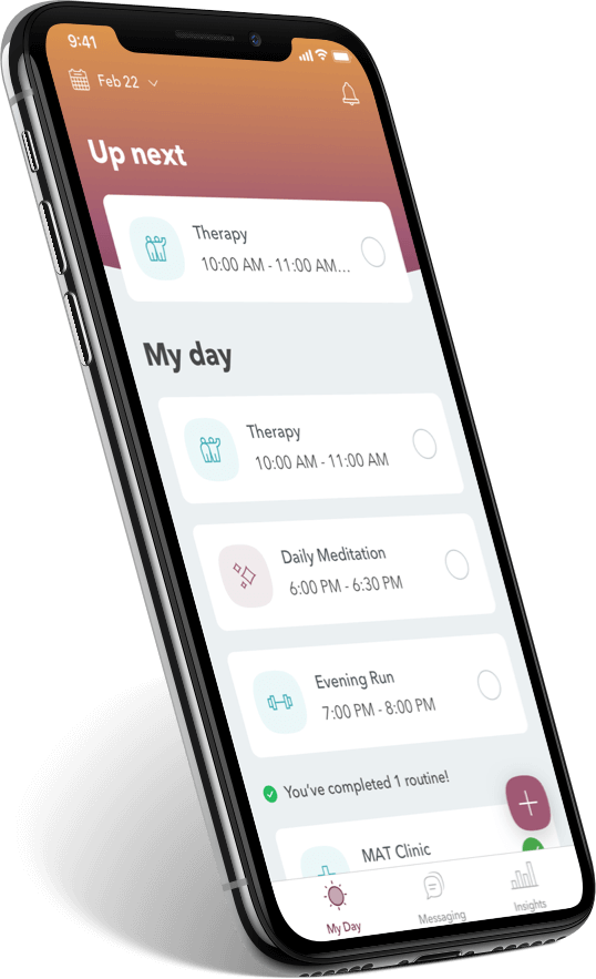 WEconnect app, incentivize SUD recovery plan adherence