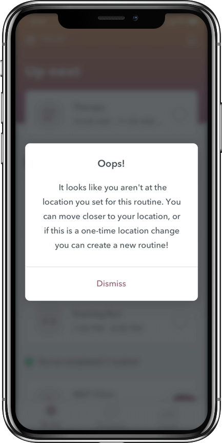 WEconnect app, location error message