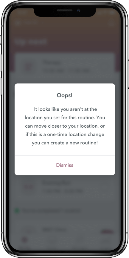 WEconnect app, location error message