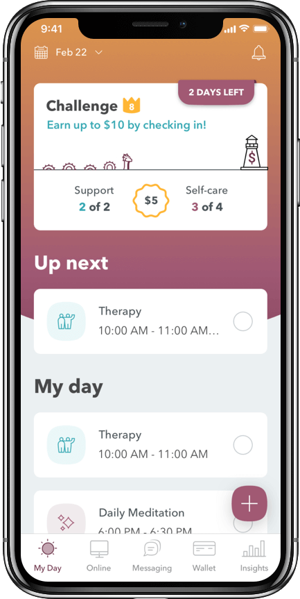 WEconnect app support routine types, group session, meeting, one on one, medically assisted treatment, urinalysis appointment, court appintment