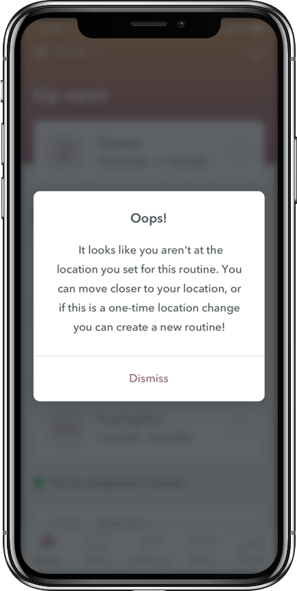 WEconnect app, location error message