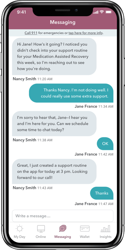 WEconnect app, HIPAA-compliant messaging in your hand